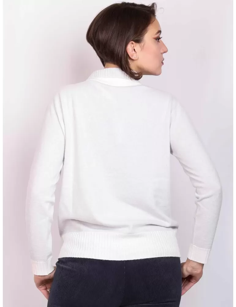 Riva Tricot Maglificio di Nibionno | Maglia polo cashmere grigio perla