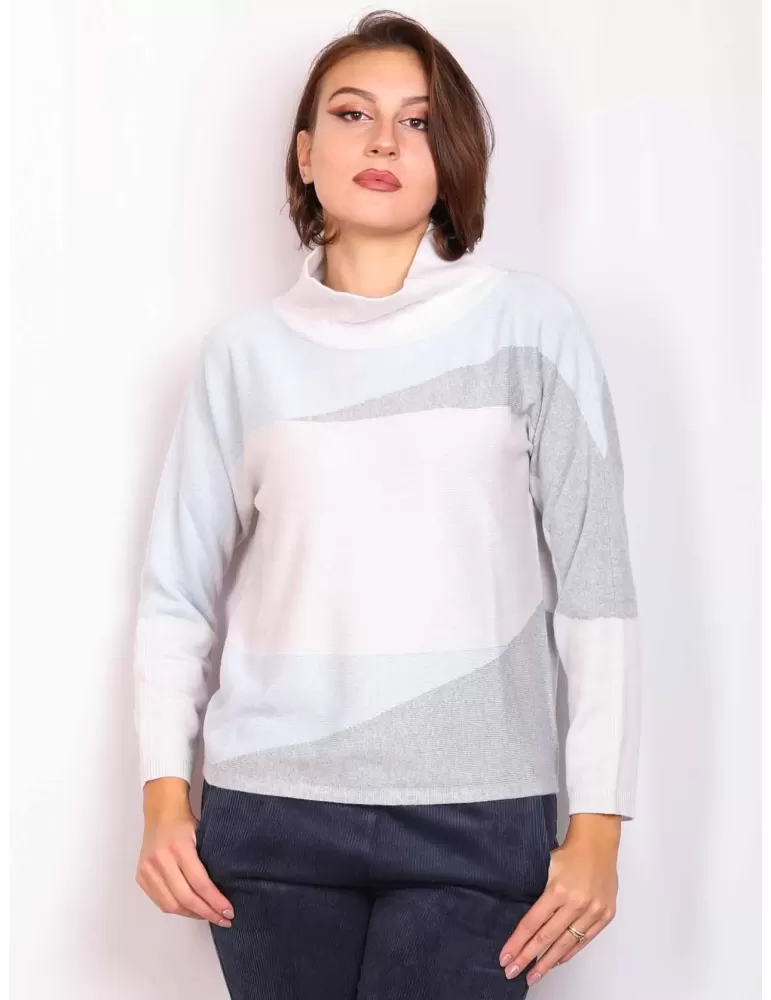 Pearl grey three colors cashmere wool turtleneck sweater Pearl grey three colors cashmere wool turtleneck sweater