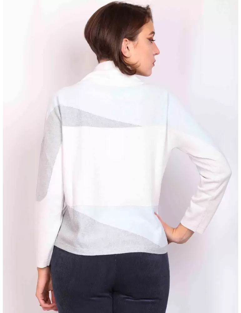 Maglia dolcevita tre colori in cashmere e seta | Frida Madè online