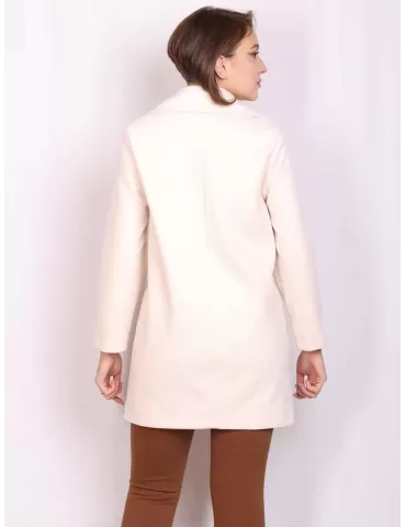 Volpato Italy  Plus size available milky white double breast coat