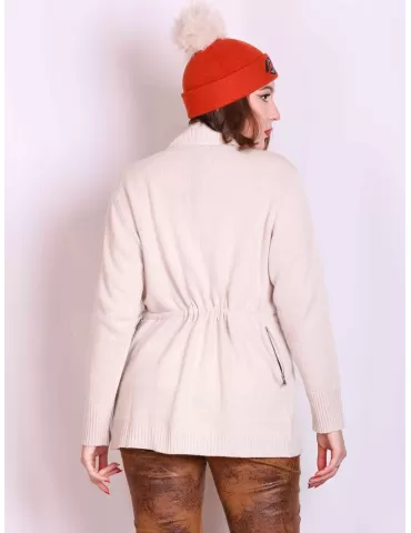 Silk long deals cardigan coat