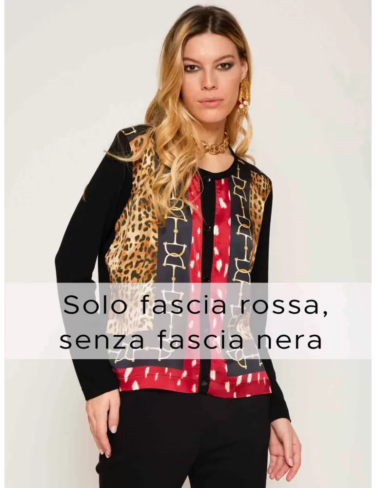 Francesca Mercuriali animal spots black cardigan jacket Francesca Mercuriali animal spots black cardigan jacket