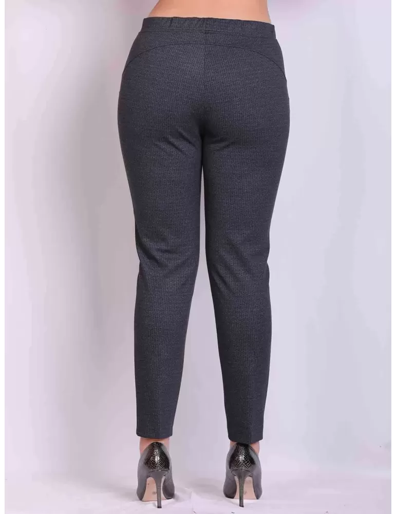 Lea Bruni Elgi | Blue grey high waist cigarette trousers | Buy Italian