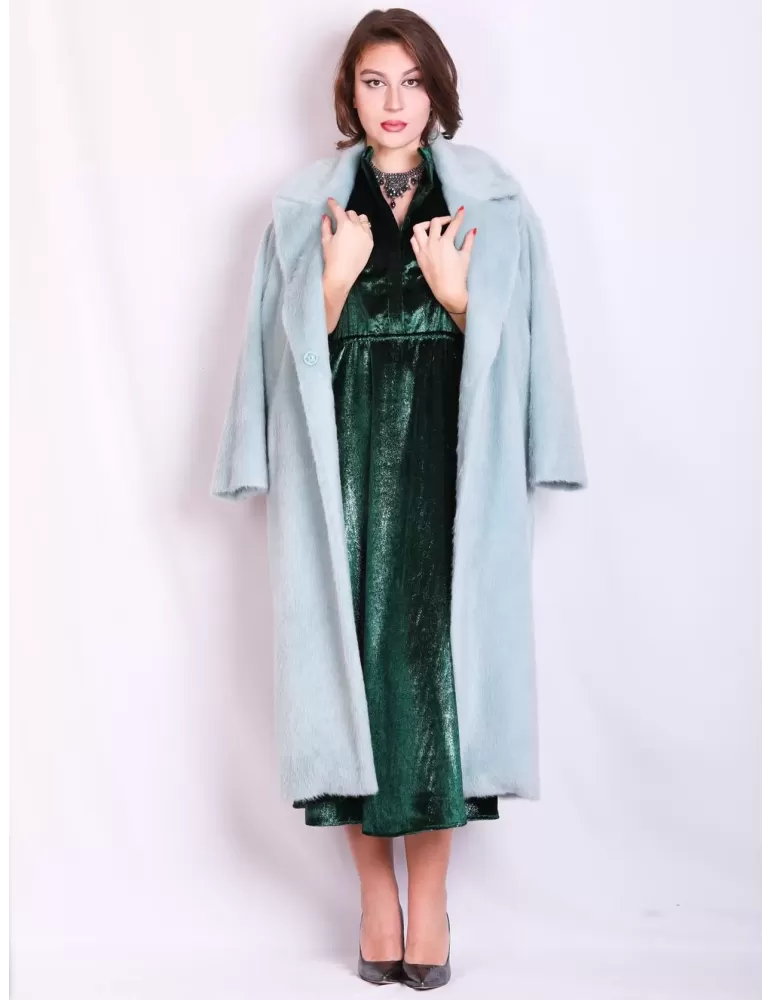 Maesta Milano dark green lurex velvet midi formal dress