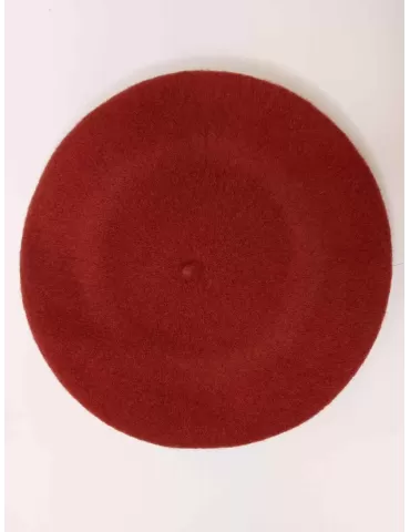Cappelli Complit | Basco marrone in pura lana marrone coccio