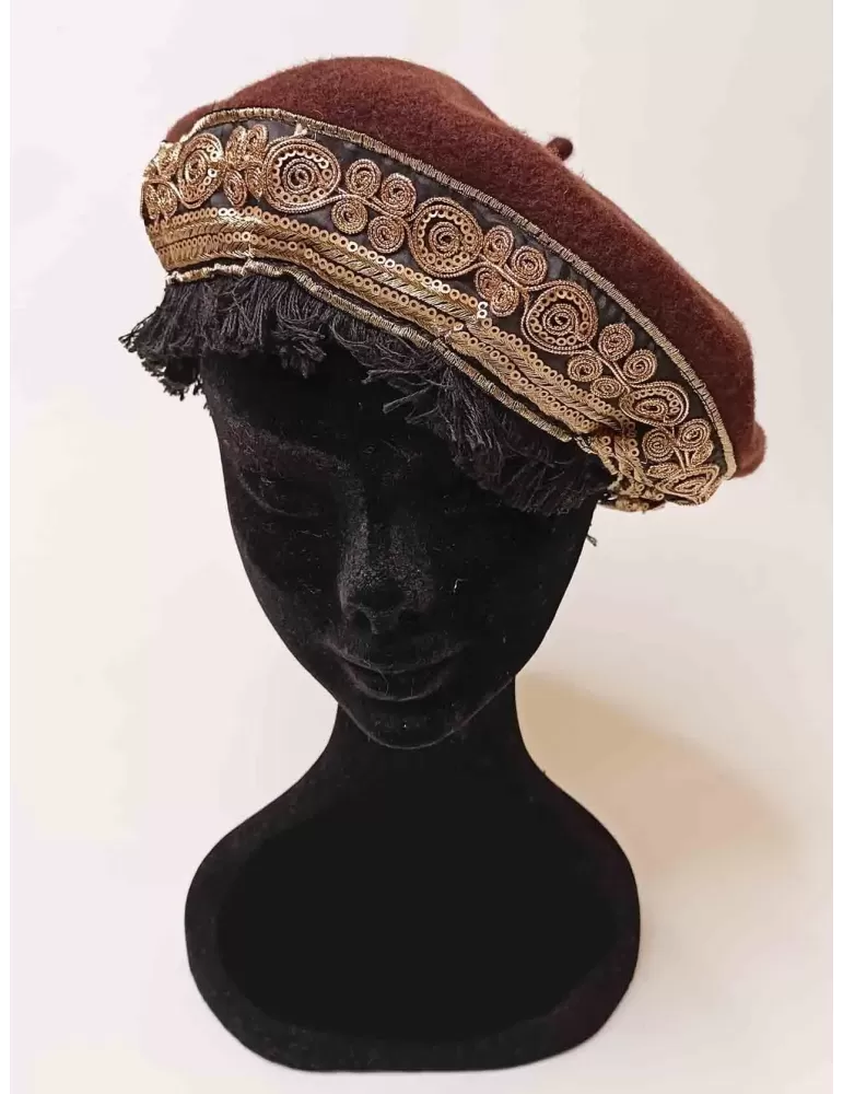 帽子 OLD(ITALY wool art hat Vintage The Hats Company by Filippo Catarz Bucket Round Red