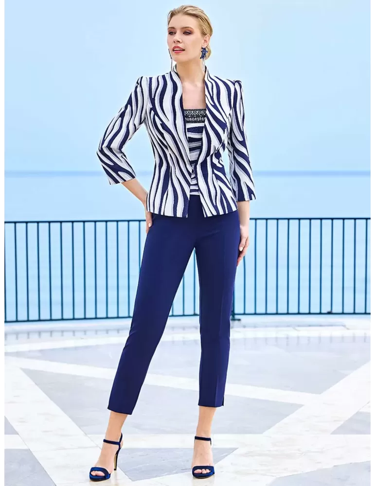 Sonia Pena Couture1231012 | Formal three pieces trouser suit Sonia Pena Couture1231012 | Formal three pieces trouser suit