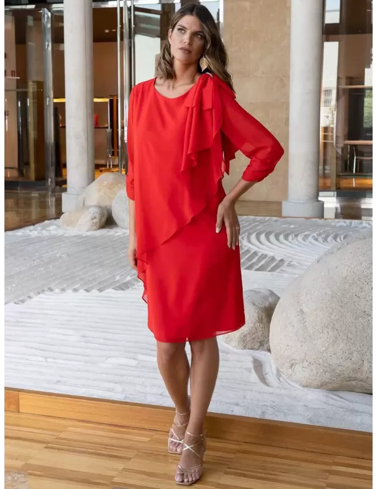 Plus size red caftan dress with rhinestones ribbon Plus size red caftan dress with rhinestones ribbon