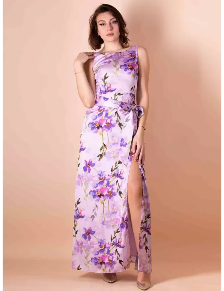 Silk long kimono floral caftan dress by Casting Collection Silk long kimono floral caftan dress by Casting Collection