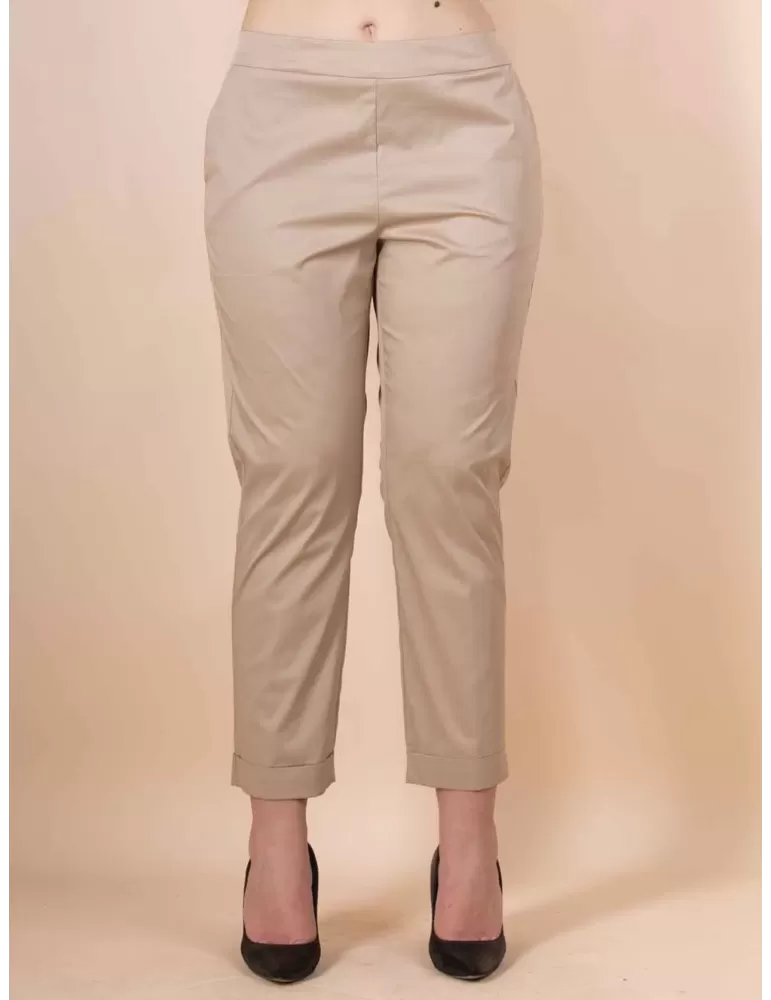Volpato Maglieria Online | Pantaloni tela di cotone sabbia fino tg 54 Volpato Maglieria Online | Pantaloni tela di cotone sabbia fino tg 54