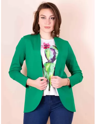 Volpato 2023 | Giacca smocking aperta jersey verde smeraldo fino tg 58