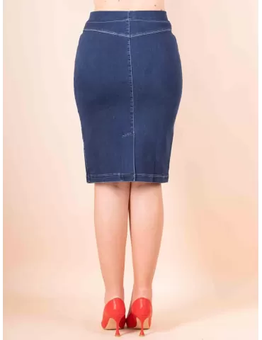 Gonna hotsell jeans tubino