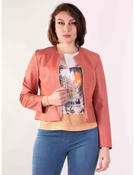 Frida Madè white t-shirt fuchsia and orange front printed