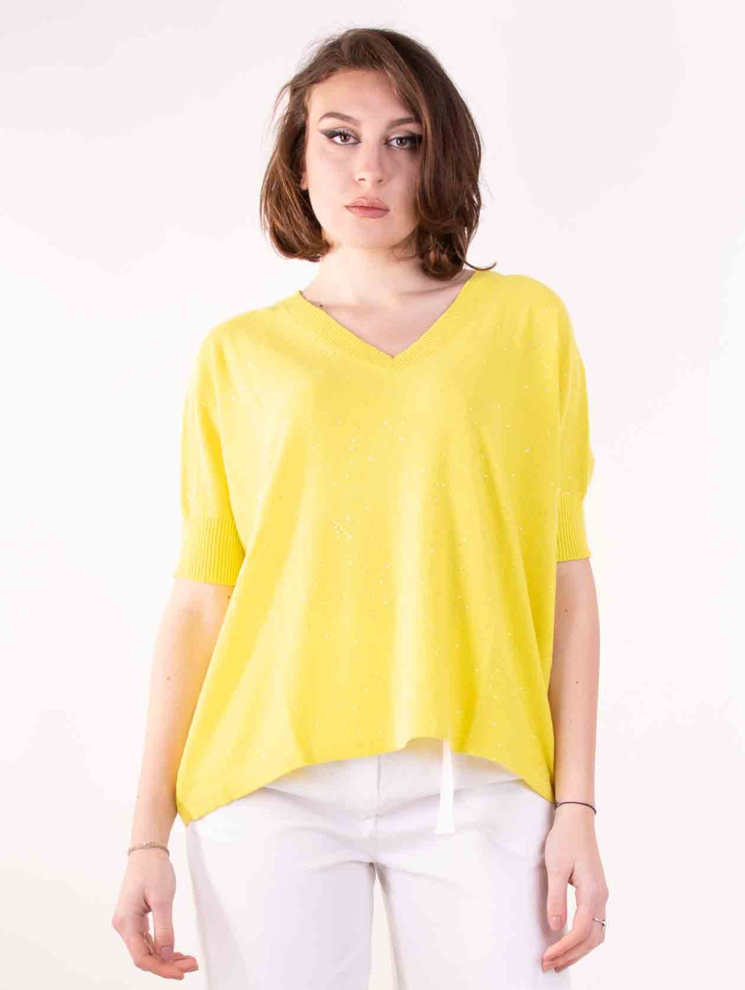 Lime yellow cotton sweater...