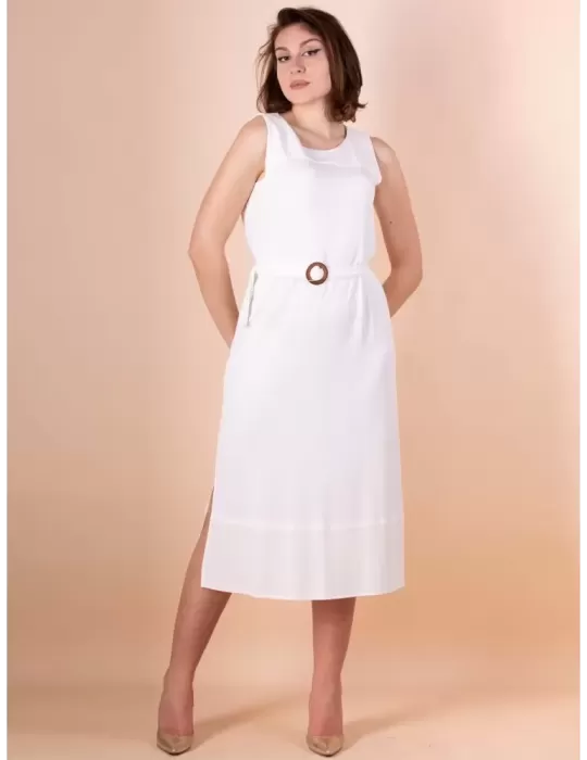 Paz Torras online | Abito lungo bianco a canotta fino alla taglia 54 Paz Torras online | Abito lungo bianco a canotta fino alla taglia 54