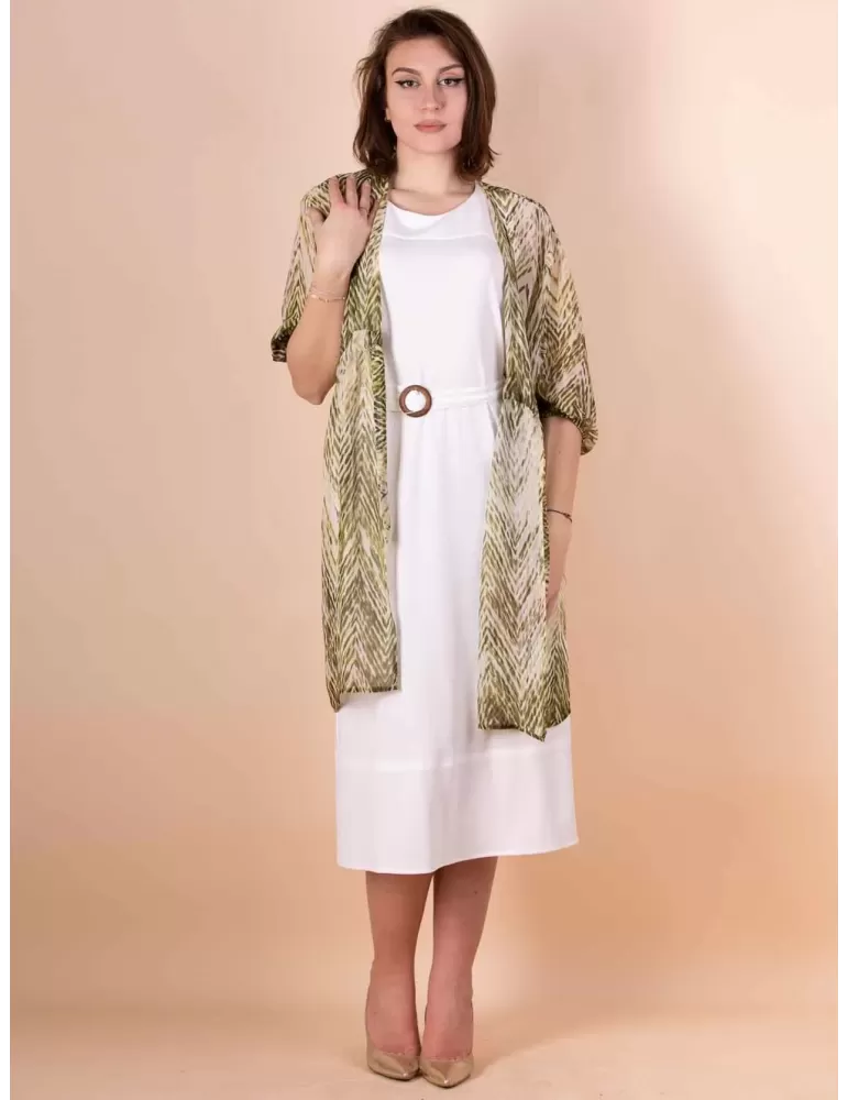 Paz Torras maxi tank top white sundress with belt and splits Plus size