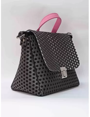 My day accessories | Borsa cartella nera in neoprene con manico giallo 2