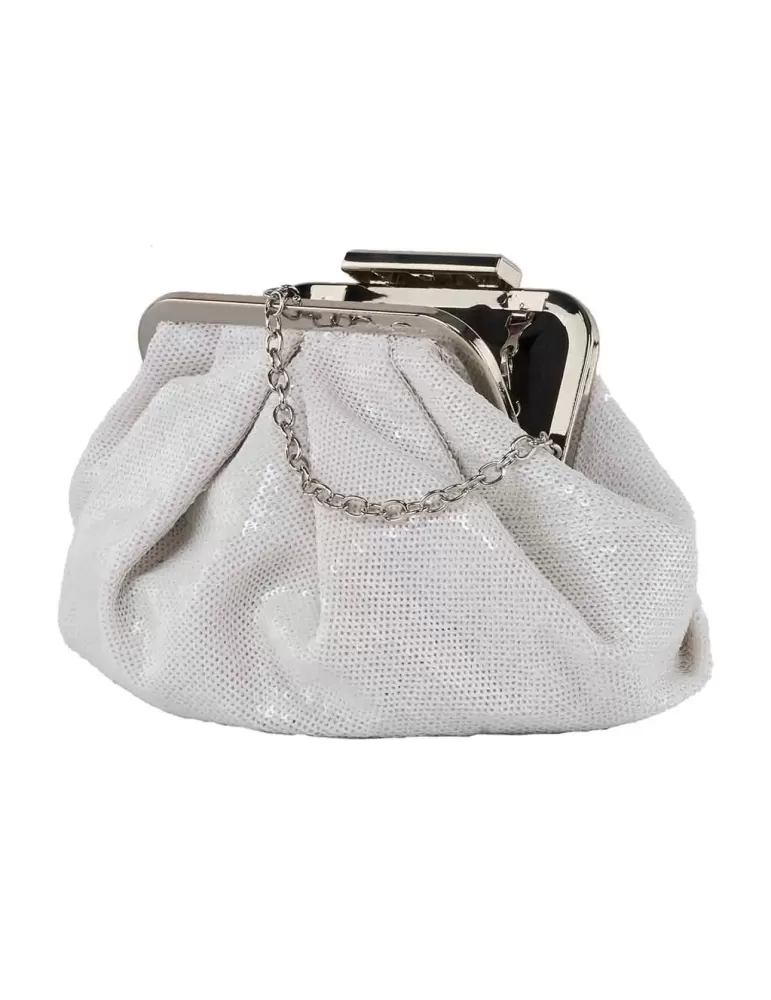 White sequins granny purse jewel bag | Anna Cecere acd04