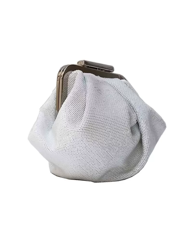 Anna Cecere white sequins granny purse jewel bag