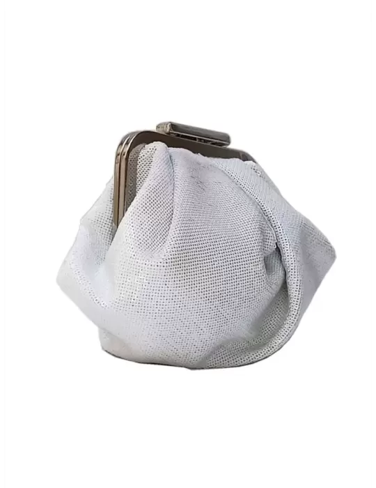 Anna Cecere bags | Borsa gioiello borsellino di paillettes bianche acd04