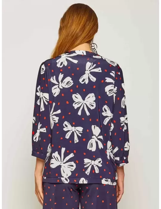 Francesca Mercuriali | Twinset pois bianco rosso e blu fino alla 60