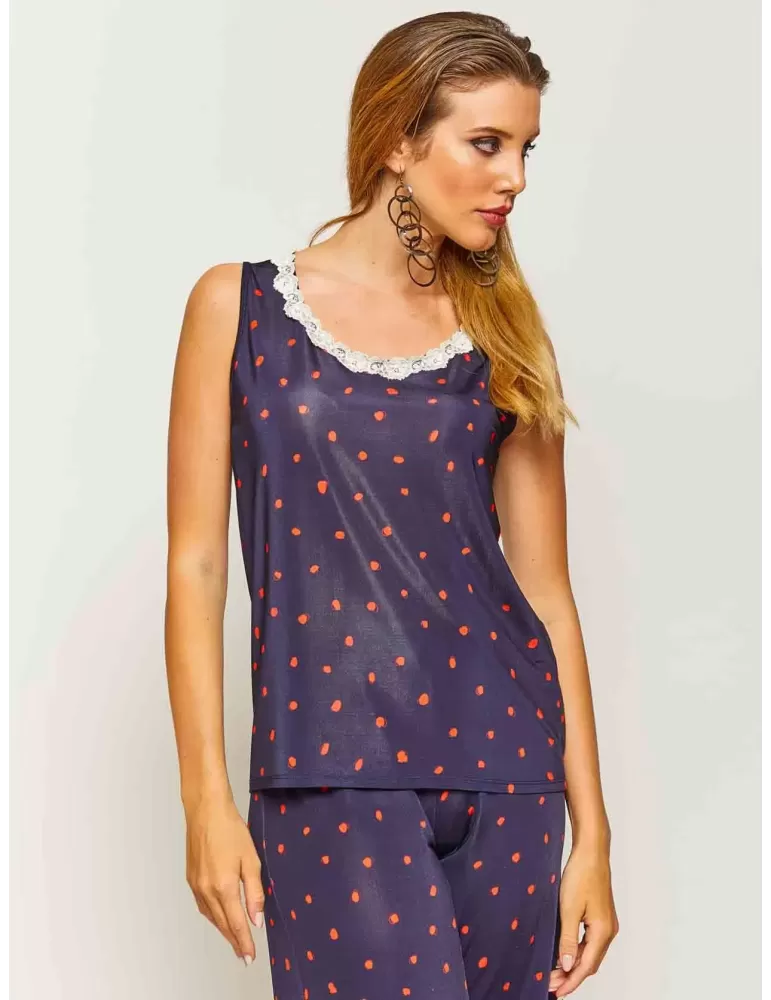 Francesca Mercuriali | Twinset pois bianco rosso e blu fino alla 60