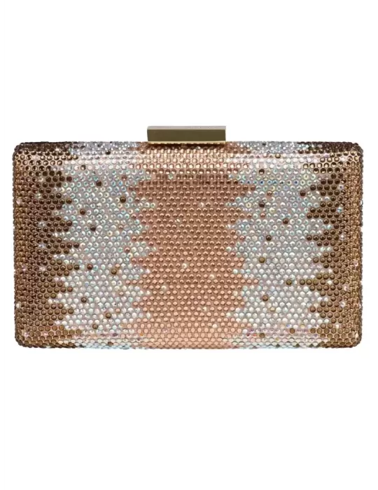 Anna Cecere bags | Borsa gioiello in raso oro rosa e strass aca 052 Anna Cecere bags | Borsa gioiello in raso oro rosa e strass aca 052