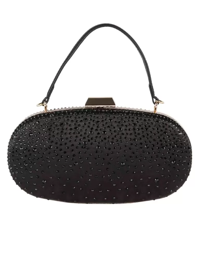 Black silk formal bag rhinestones | Anna Cecere aca0116 | Buy online Black silk formal bag rhinestones | Anna Cecere aca0116 | Buy online