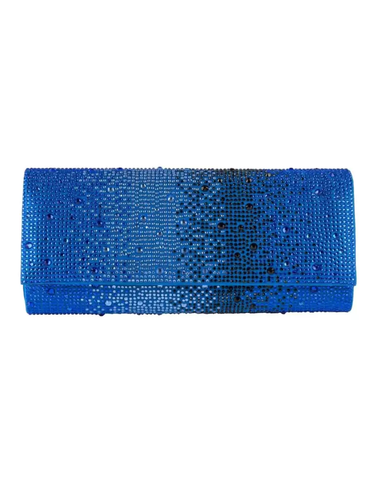 Royal blue jewel bag with rhinestones | Anna Cecere bags | Buy online