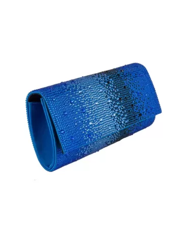 Anna Cecere royal blue silk purse jewel bag with rhinestones 2