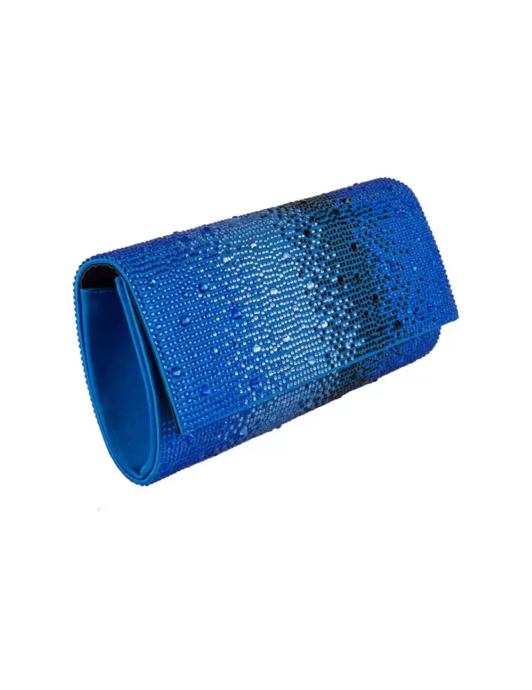 Royal blue jewel bag with rhinestones | Anna Cecere bags | Buy online