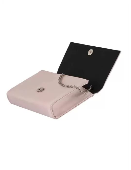 Anna Cecere bags | Borsa gioiello raso rosa e catena di strass aca630