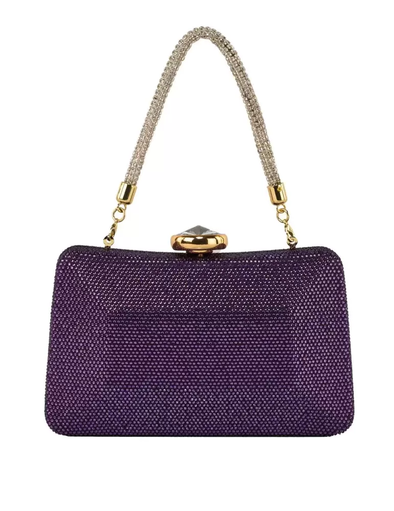 Anna Cecere bags | Borsa gioiello con strass viola amaranto aca0163 Anna Cecere bags | Borsa gioiello con strass viola amaranto aca0163