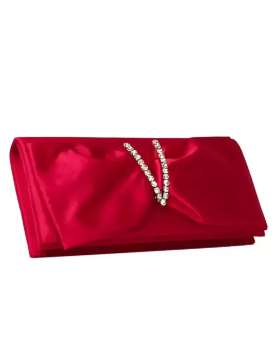 Red silk wedding bag with ribbon | Anna Cecere acx241 | Buy online