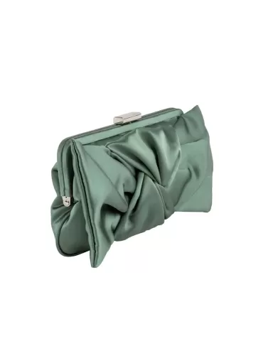 Green silk wedding bag with ribbon | Anna Cecere acx693 | Buy online 2