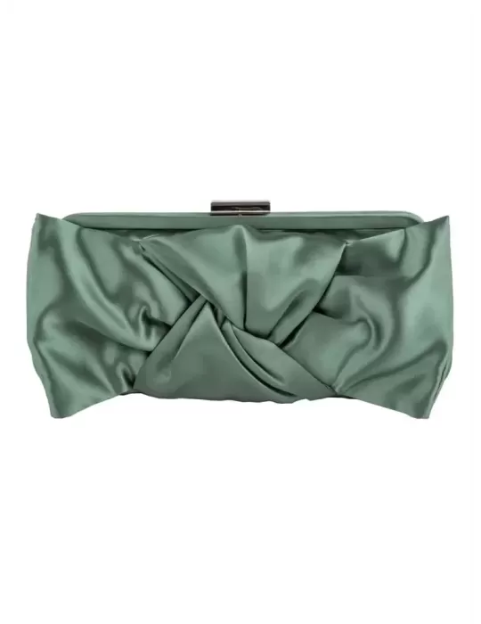 Anna Cecere bags | Borsa cerimonia in raso verde con fiocco acx 693 Anna Cecere bags | Borsa cerimonia in raso verde con fiocco acx 693