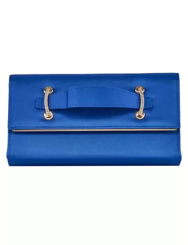 Anna Cecere royal blue silk...