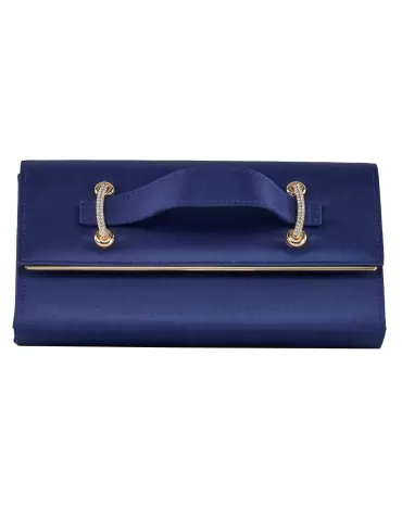 Anna Cecere dark blue silk...