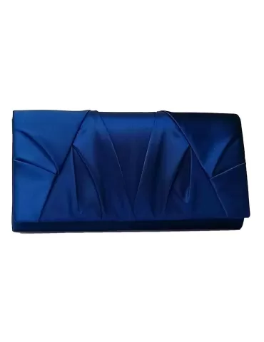 Anna Cecere bags | Borsa baguette raso blu drappeggiato aca636