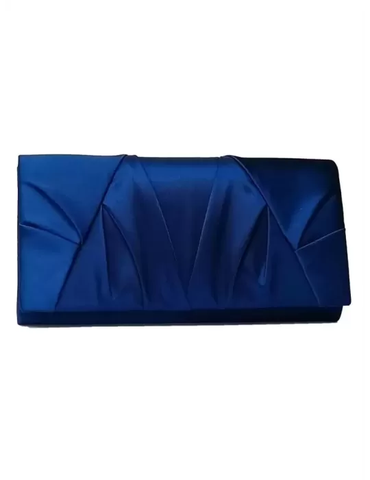 Blue silk satin baguette evening hand bag | Anna Cecere aca636 Blue silk satin baguette evening hand bag | Anna Cecere aca636