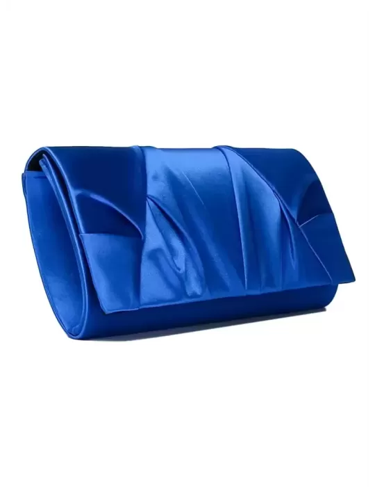 Anna Cecere bags | Borsa baguette raso azzurro drappeggiato aca636