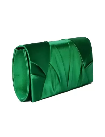 Blue silk satin baguette evening hand bag | Anna Cecere aca636 2