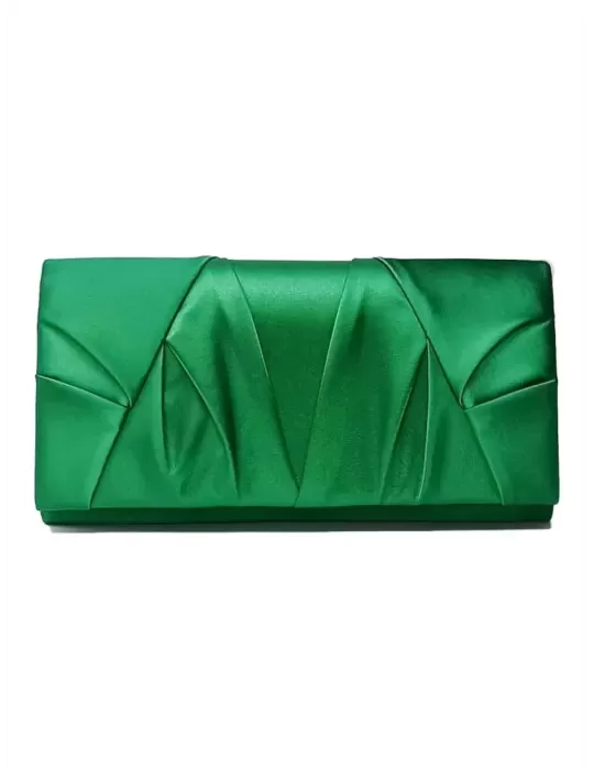 Anna Cecere aca636 emerald green silk satin evening bag Anna Cecere aca636 emerald green silk satin evening bag