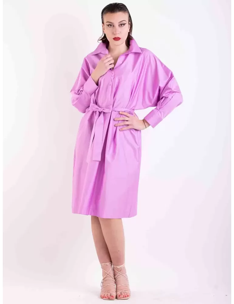 Maesta Milano oversized pink cotton midi kimono dress Maesta Milano oversized pink cotton midi kimono dress