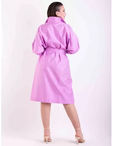 Maesta Milano oversized pink cotton midi kimono dress 2