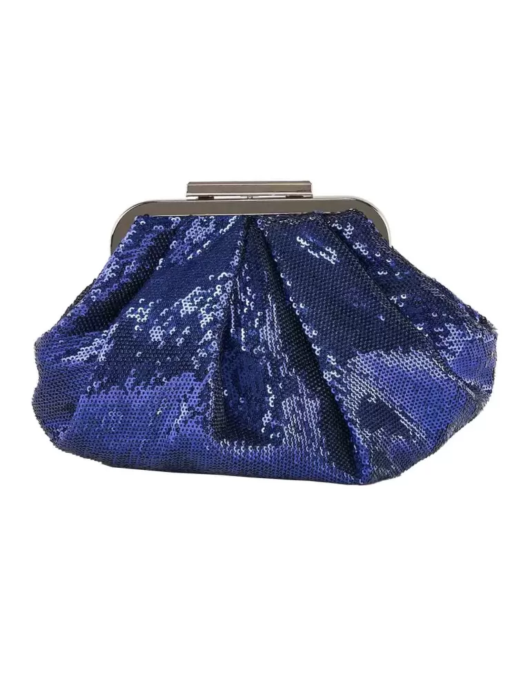 Navy sequin clutch 2025