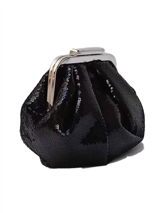 Anna Cecere bags | Borsa pasticcino bag in paillettes nere acd04
