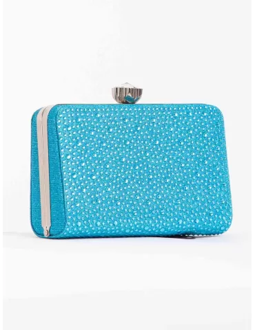 Anna Cecere acd01 Turquoise purse jewel bag with rhinestones 2