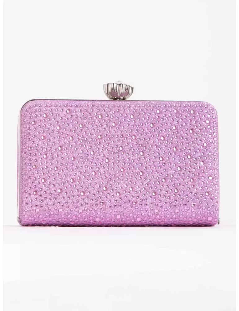 Pink silk purse jewel bag with iridescent rhinestones Anna Cecere acd01 Pink silk purse jewel bag with iridescent rhinestones Anna Cecere acd01