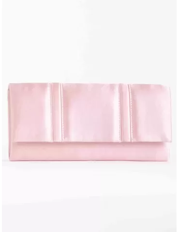 Anna Cecere pink silk rectangular purse hand bag acx648